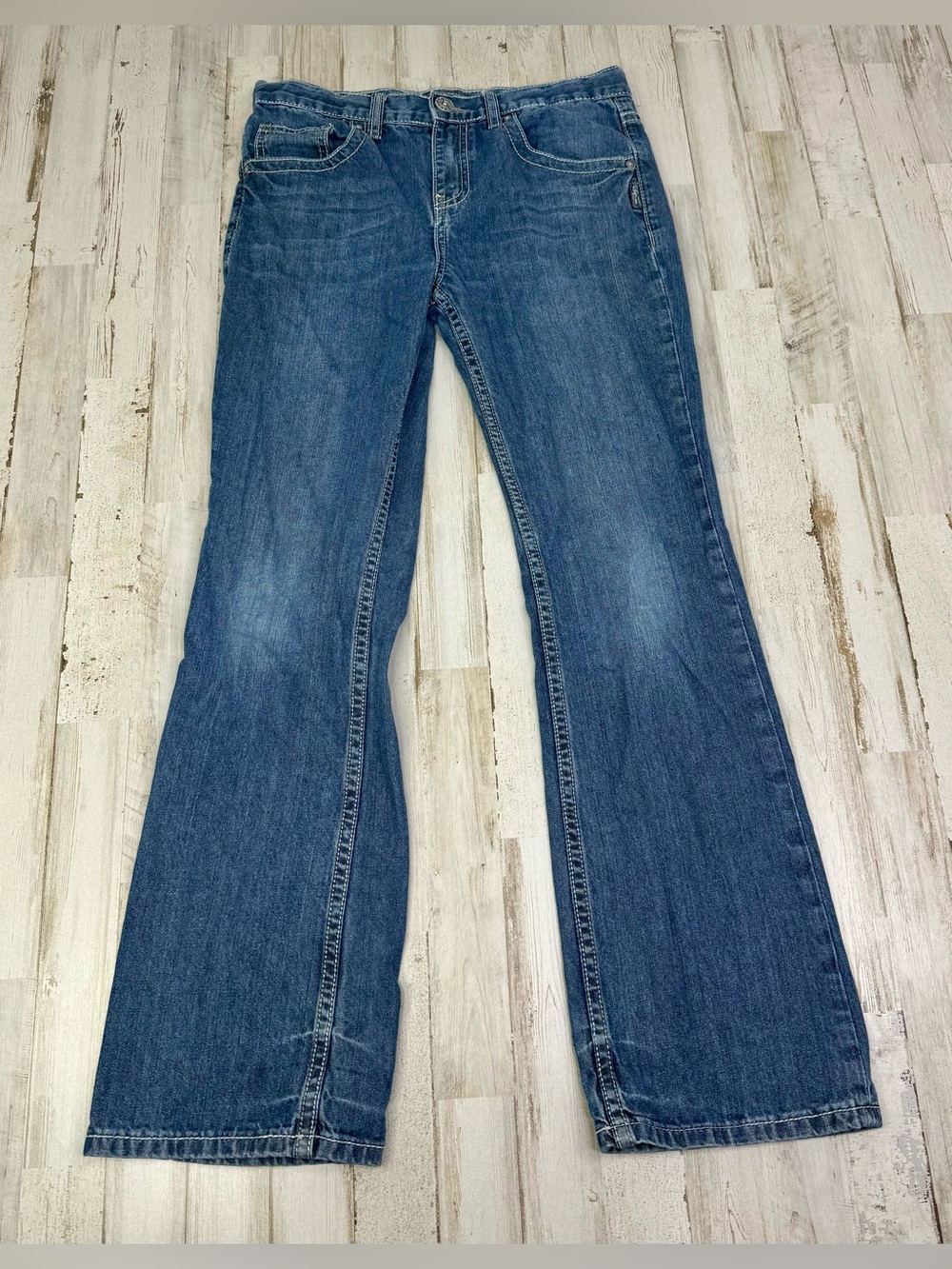 Silver Jeans Womens 14 (29x29) Zane Straight Fit Mid Rise Dark Wash Denim